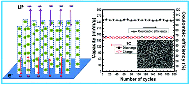 Graphical abstract: A self-supported peapod-like mesoporous TiO2–C array with excellent anode performance in lithium-ion batteries