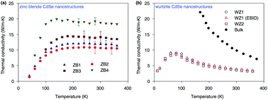 Graphical abstract: Thermal conductivity of zinc blende and wurtzite CdSe nanostructures