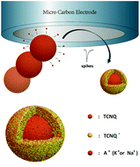 Graphical abstract: Ion insertion into individual 7,7,8,8-tetracyanoquinodimethane nanoparticles
