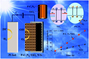 Graphical abstract: Novel phosphorus doped carbon nitride modified TiO2 nanotube arrays with improved photoelectrochemical performance