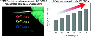 Graphical abstract: Cellulose nanofibrils improve the properties of all-cellulose composites by the nano-reinforcement mechanism and nanofibril-induced crystallization