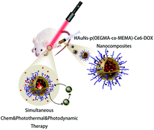 Graphical abstract: Rational design of a comprehensive cancer therapy platform using temperature-sensitive polymer grafted hollow gold nanospheres: simultaneous chemo/photothermal/photodynamic therapy triggered by a 650 nm laser with enhanced anti-tumor efficacy