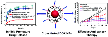 Graphical abstract: Smart surface coating of drug nanoparticles with cross-linkable polyethylene glycol for bio-responsive and highly efficient drug delivery