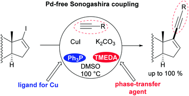 Graphical abstract: Alkynylation of steroids via Pd-free Sonogashira coupling