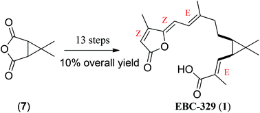 Graphical abstract: Total synthesis of the natural product EBC-329