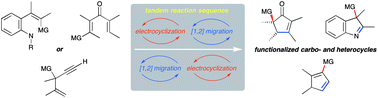 Graphical abstract: Assembly of functionalized carbocycles or N-heterocycles through a domino electrocyclization–[1,2] migration reaction sequence