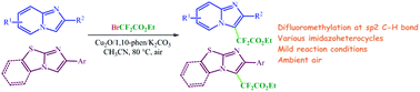 Graphical abstract: Copper-catalyzed C–H ethoxycarbonyldifluoromethylation of imidazoheterocycles
