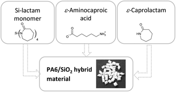 Graphical abstract: Polyamide 6/silica hybrid materials by a coupled polymerization reaction