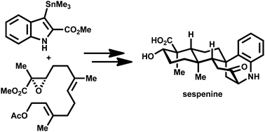 Graphical abstract: A concise total synthesis of sespenine, a structurally unusual indole terpenoid from Streptomyces