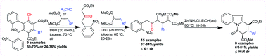 Graphical abstract: Organocatalysed Michael addition on arylmethylidenemalonates involving 4-(2-nitrophenyl)acetoacetate: diversity-oriented access to 8,9-dihydropyrido[1,2-a]indol-6(7H)-one and salicylate scaffolds