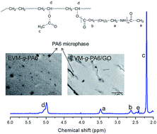 Graphical abstract: Graphene oxide as a covalent-crosslinking agent for EVM-g-PA6 thermoplastic elastomeric nanocomposites