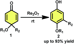 Graphical abstract: Re2O7 catalyzed dienone-phenol rearrangement