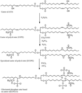 Graphical abstract: Effect of chlorinated phosphate ester based on castor oil on thermal degradation of poly (vinyl chloride) blends and its flame retardant mechanism as secondary plasticizer