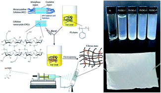 Graphical abstract: Electrospun nanofibrous composites of polystyrene and cellulose nanocrystals: manufacture and characterization