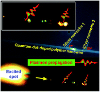 Graphical abstract: Light transfer from quantum-dot-doped polymer nanowires to silver nanowires