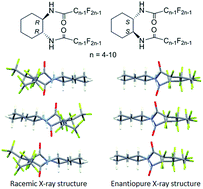 Graphical abstract: Perfluorinated gelators for solidifying fluorous solvents: effects of chain length and molecular chirality