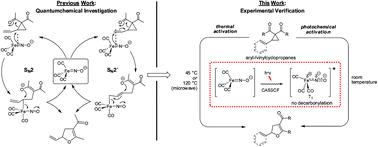 Graphical abstract: Non-decarbonylative photochemical versus thermal activation of Bu4N[Fe(CO)3(NO)] – the Fe-catalyzed Cloke–Wilson rearrangement of vinyl and arylcyclopropanes