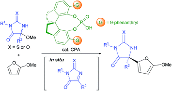 Graphical abstract: Chiral Brønsted acid-catalyzed enantioselective Friedel–Crafts reaction of 2-methoxyfuran with aliphatic ketimines generated in situ
