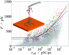 Graphical abstract: Estimation of the free energy of adsorption of a polypeptide on amorphous SiO2 from molecular dynamics simulations and force spectroscopy experiments