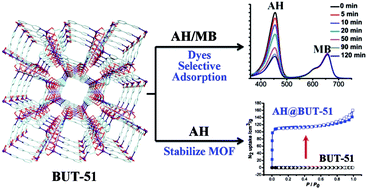 Graphical abstract: Size-exclusive and coordination-induced selective dye adsorption in a nanotubular metal–organic framework