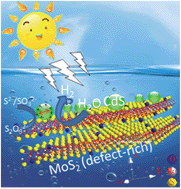 Graphical abstract: An efficient cocatalyst of defect-decorated MoS2 ultrathin nanoplates for the promotion of photocatalytic hydrogen evolution over CdS nanocrystal