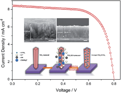 Graphical abstract: Enhanced photovoltaic performance of dye-sensitized solar cells based on Sr-doped TiO2/SrTiO3 nanorod array heterostructures