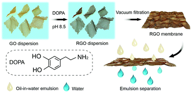 Graphical abstract: Ultralight free-standing reduced graphene oxide membranes for oil-in-water emulsion separation