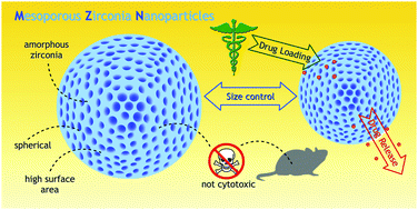 Graphical abstract: Biocompatible tailored zirconia mesoporous nanoparticles with high surface area for theranostic applications