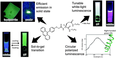 Graphical abstract: Tunable Stokes shift and circularly polarized luminescence by supramolecular gel
