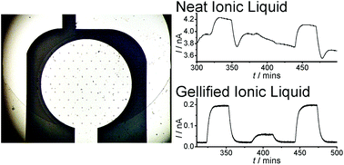 Graphical abstract: Low-cost microarray thin-film electrodes with ionic liquid gel-polymer electrolytes for miniaturised oxygen sensing