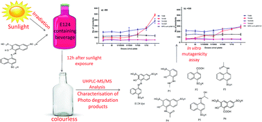 Graphical abstract: Separation, identification and mutagenic assessment of the photodegradation products of Ponceau 4R (E124) in a beverage