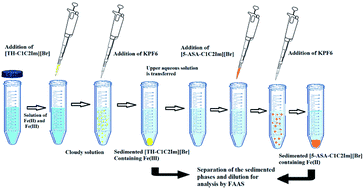 Graphical abstract: Sequential determination of iron species in food samples by new task specific ionic liquid based in situ dispersive liquid–liquid microextraction prior to flame atomic absorption spectrometry