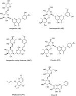 Graphical abstract: Development and validation of an UHPLC-MS/MS method for the simultaneous determination of four flavonoid glycosides and phellopterin in rat plasma: application to a pharmacokinetic study of oral administration of Poncirus trifoliata extract