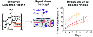 Graphical abstract: Heparin-based hydrogels with tunable sulfation & degradation for anti-inflammatory small molecule delivery