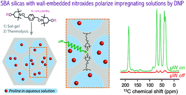 Graphical abstract: Silica materials with wall-embedded nitroxides provide efficient polarization matrices for dynamic nuclear polarization NMR