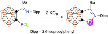 Graphical abstract: The synthesis, structure and reactivity of an imine-stabilized carboranylphosphorus(i) compound