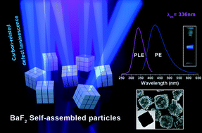 Graphical abstract: Controllable fabrication of BaF2 self-assembled 3D Rubik's cube-like architectures emitting blue luminescence
