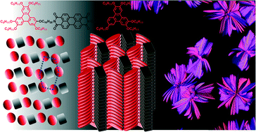 Graphical abstract: Chemical engineering of donor–acceptor liquid crystalline dyads and triads for the controlled nanostructuration of organic semiconductors