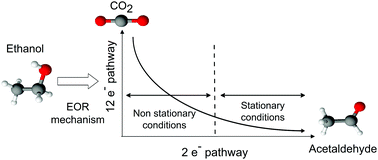 Graphical abstract: The influence of mass-transport conditions on the ethanol oxidation reaction (EOR) mechanism of Pt/C electrocatalysts