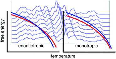 Graphical abstract: Modelling temperature-dependent properties of polymorphic organic molecular crystals