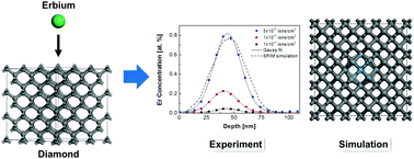 Graphical abstract: Erbium ion implantation into diamond – measurement and modelling of the crystal structure