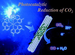 Graphical abstract: Photocatalytic reduction of CO2 and H2O to CO and H2 with a cobalt chlorin complex adsorbed on multi-walled carbon nanotubes