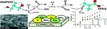 Graphical abstract: Gas phase oxidation of 2-methyl-1,3-propanediol to methacrylic acid over heteropolyacid catalysts
