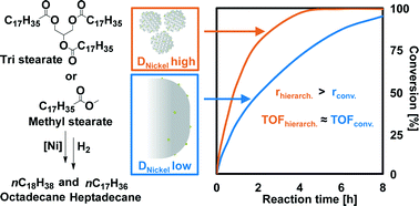 Graphical abstract: Hydrodeoxygenation of fatty acid esters catalyzed by Ni on nano-sized MFI type zeolites
