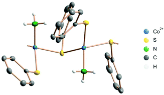 Graphical abstract: Polymeric cobalt(ii) thiolato complexes – syntheses, structures and properties of 1∞[Co(SMes)2] and 1∞[Co(SPh)2NH3]