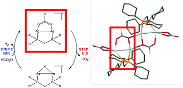 Graphical abstract: An unusual co-crystal [(μ2-dcpm)Ag2(μ2-O2CH)(η2-NO3)]2·[(μ2-dcpm)2Ag4(μ2-NO3)4] and its connection to the selective decarboxylation of formic acid in the gas phase