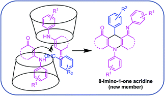 Graphical abstract: The synthesis of new 8-imino-1-one acridine derivatives catalyzed by a calix[4]arene mono-acid core