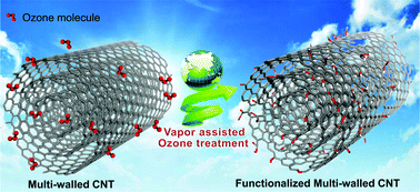Graphical abstract: A green and economical vapor-assisted ozone treatment process for surface functionalization of carbon nanotubes