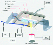 Graphical abstract: Microwave temperature measurement in microfluidic devices