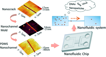 Graphical abstract: Fabrication of polydimethylsiloxane (PDMS) nanofluidic chips with controllable channel size and spacing